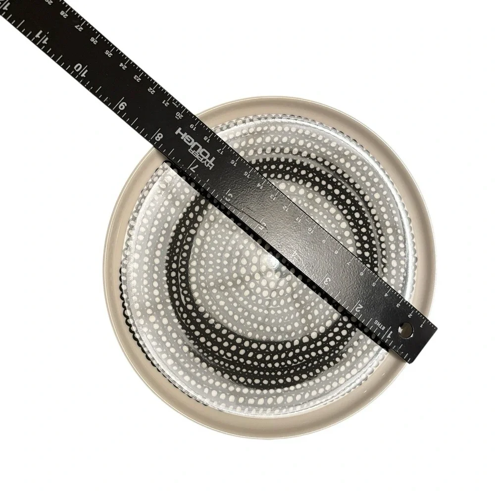 Margimekko Oiva Siirtolapuutarha Black White Salad‎ Plate Set (4)